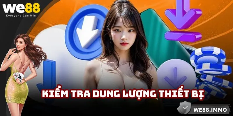 Người dùng nên kiểm tra dung lượng thiết bị đang sử dụng